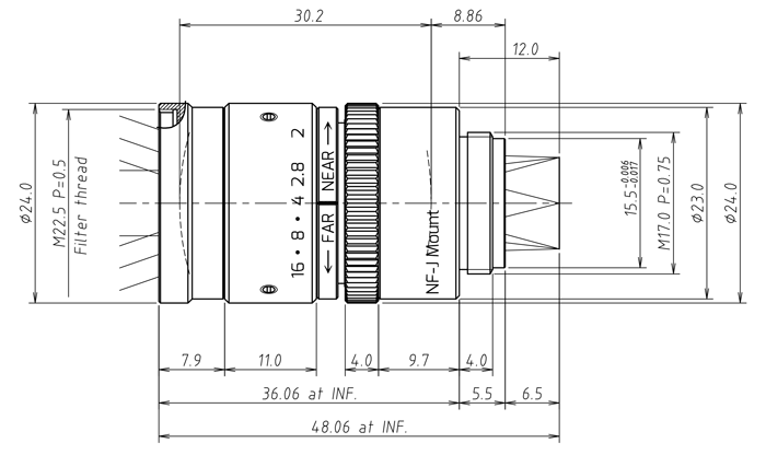 BL080 universe lens technical drawings