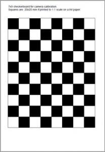 checker board calibration target