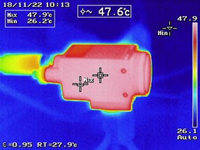 thermal image of Lucid Triton camera with no lens